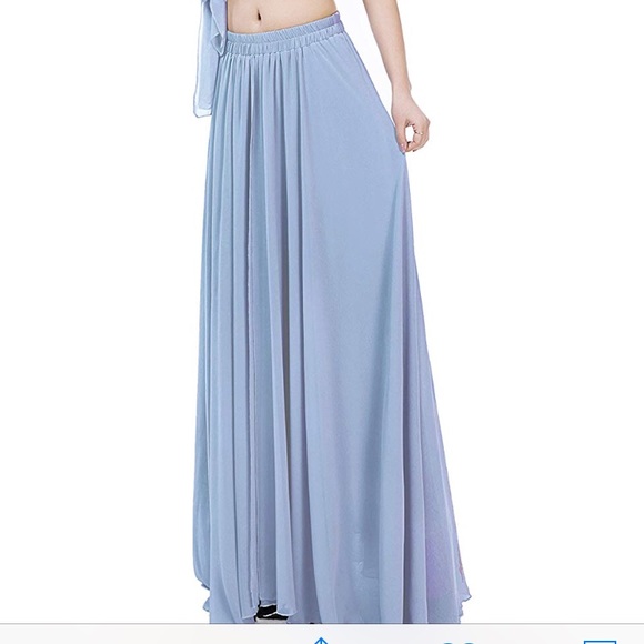 sinreefsy Dresses & Skirts - Blue chiffon maxi skirt